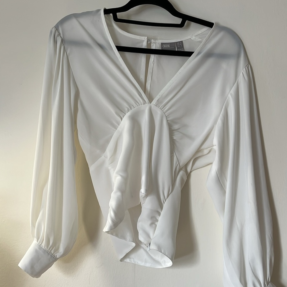 White asos blouse